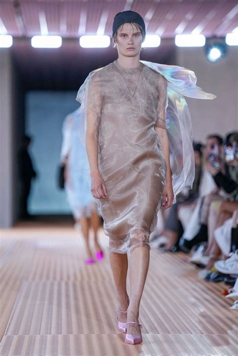 Prada explores lightness with translucent chiffon for summer 2024