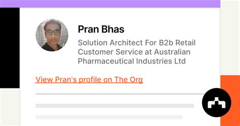 Pran Bhas - Solution Architect for B2B Retail Customer …