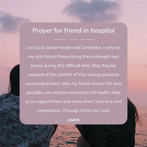 Prayer For A Friend In The Hospital