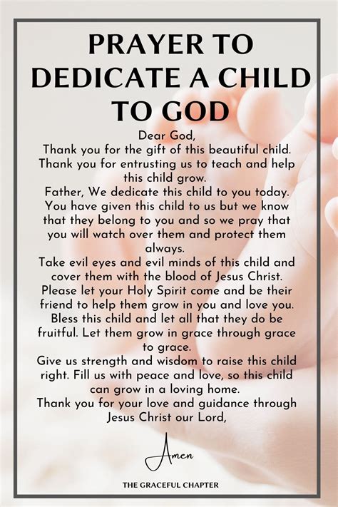 Prayer For Child Dedication