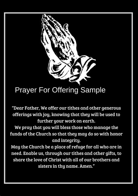 Prayer For Offering At Church