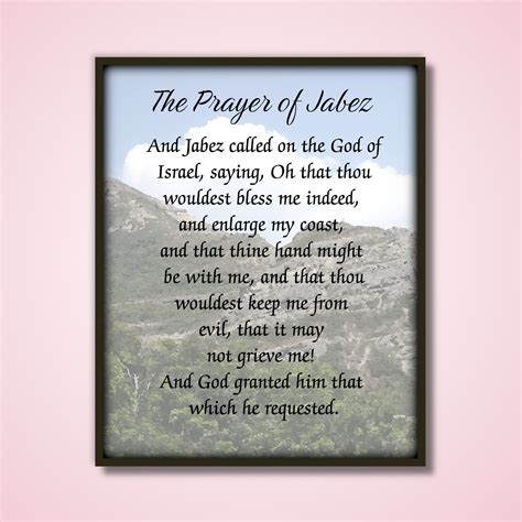 Prayer Of Jabez Printable