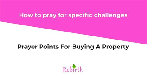 Prayer Points For Buying A Property - Rebirthrwc