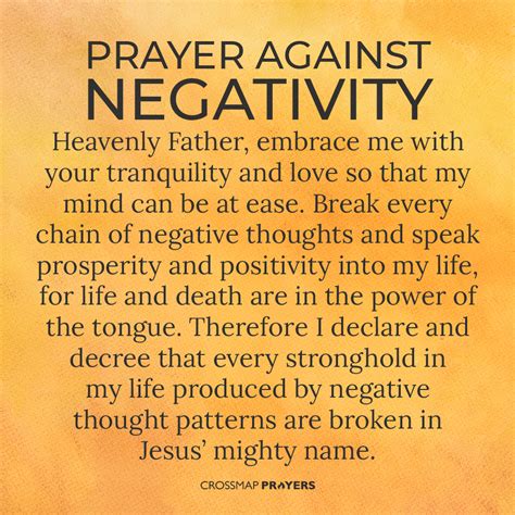 Prayer against negativity.  Each of these 45 Prayers suggests a different ...