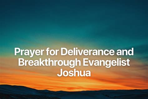 Prayer for breakthrough by evangelist joshua.  Through this powerful pro...