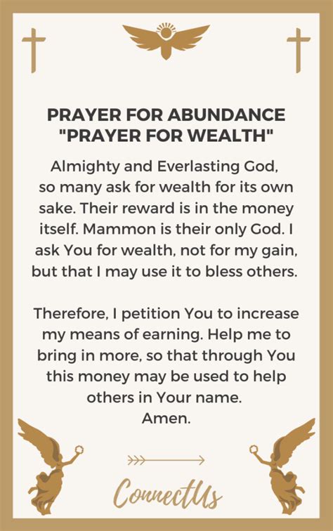 Prayer for prosperity. God’s Prosperity Many times when God speaks of “prosperity” for His children, He is indeed speaking of a life of strong faith and virtue; a life of good morale, character, health, prayer, etc. Notice how ‘prosperity’ oftentimes has nothing to do with money, especially because having money can turn into a love … 