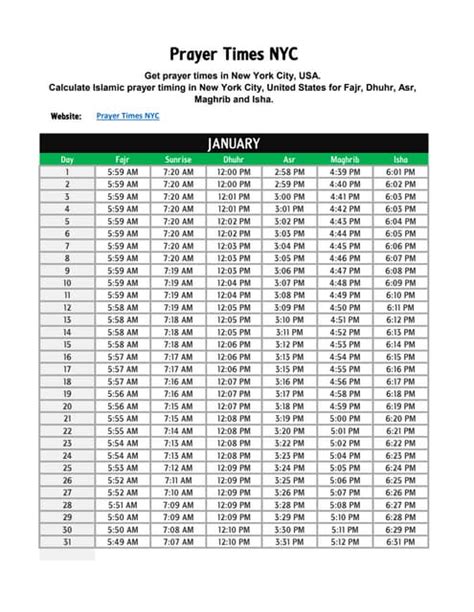 New York Ramadan Calendar Timetable Starting and Ending