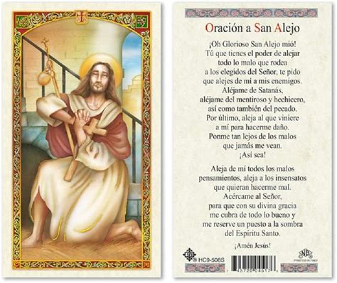 Prayer to San Alejo to ward off bad friendships from my children. Open my heart to Your healing power. And give me energy, strength and courage... Kindred Saint Alejo, You who found favor before Mary, Today I need your help. It is important to immediately check that you received all items listed as shipped in the order before discarding the ....