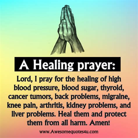 Here are some awesome healing prayers quotes. Quotes About the Healing Powers of Prayers. 1. Only God's healing power can deliver us. 2. God can hear your prayer.. 3. . 