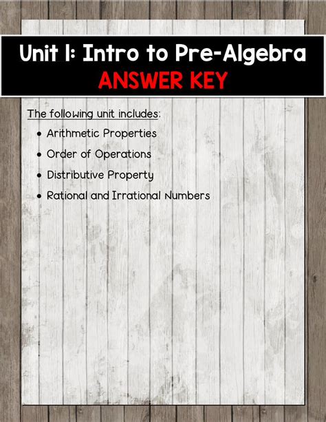 Pre Algebra Answer Key - orientation.sutd.edu.sg