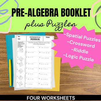 Pre Algebra Booklet Answers
