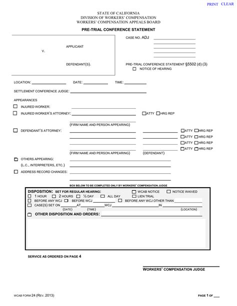 Pre Trial Conference Statement Fill Out and Sign Printable PDF