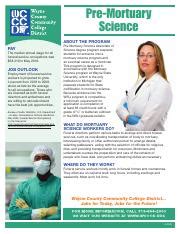 Pre mortuary science.  The UC Clermont Pre-Mortuary Science program is an assoc...