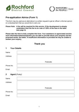 Pre-Application Advice Rochford District Council