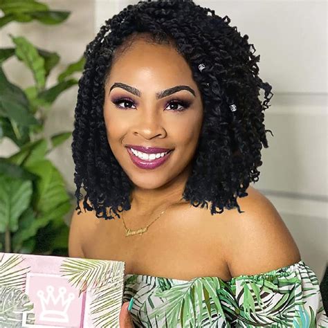 Pre-looped crochet braids for black women. Passion Twist Crochet Hair 6 Inch 8 Packs Pre-Twisted Passion Twist Hair Crochet Hair for Black Women Pre-Looped Crochet Braids Synthetic Crochet Hair Extensions #T350. 6 Inch (Pack of 8) 4.3 out of 5 stars 153. $17.99 $ 17. 99 ($2.25/Count) List: $25.99 $25.99. FREE delivery Mon, Oct 16 on $35 of items shipped by Amazon. 