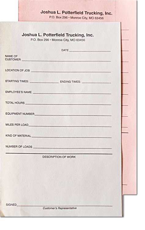 PrePrinted Forms