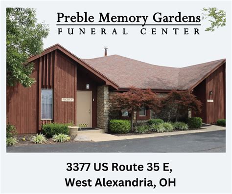 Preble memory gardens obituaries.  Arrangements entrusted to Preble Memory Gardens Funeral...