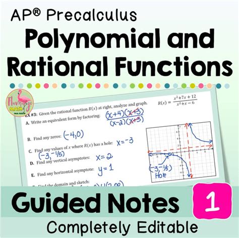 Precalculus pdf notes. 17.  Functions Polynomial and Rational Functions Study precalculu...