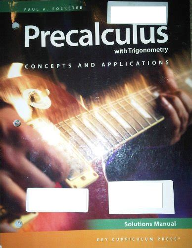 Precalculus with trigonometry concepts and applications solutions manual. - Théorie des quanta et l'atome de bohr..