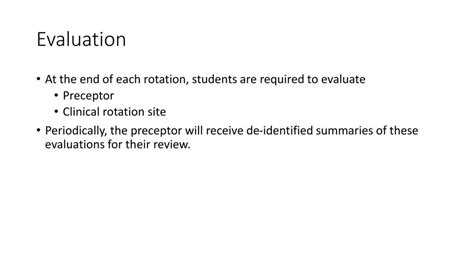 Preceptor End of Rotation Evaluations Rocky Mountain University