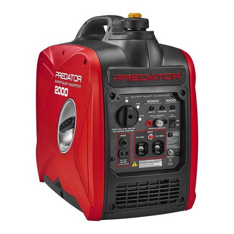 Jul 29, 2023 · The Predator 2000 Watt Super Quiet Inverter Generator is a portable generator that is designed to be quiet and efficient. It is powered by a 4-stroke, OHV engine that produces 2000 watts of running power and 2400 watts of starting power. 