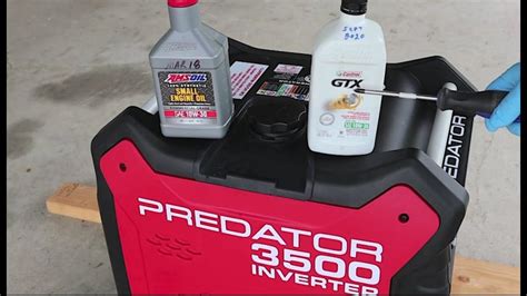 Jul 17, 2019 · How to change the oil in a Predator 3500 Inverter Generator from Harbor Freight tools. You'll need: •Ratchet •Long extension •10mm socket •10w/30 oil (recommended in manual) •Funnel For ... . 