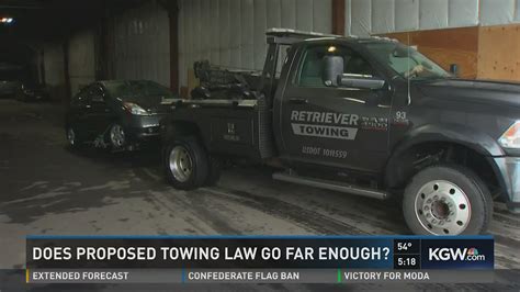 Issues Covered for California private property towing laws: - California towing laws - California tow truck laws - Predatory towing - Wrongful towing. The Timing of Tows From Private Property. Immediate Tows A vehicle can be immediately towed if it: - Interferes with an entrance or exit to the property. - Is in a handicap / disabled parking space.