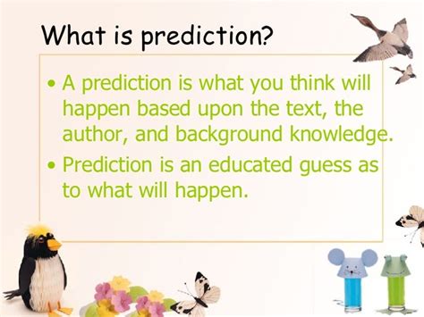 Prediction Definitions What does predic…