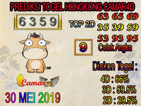 Prediksi hk 30 mei 2018. Member.