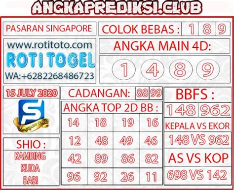 Prediksi singapore pools mistik togel hari ini. Hari ke berapa hari.