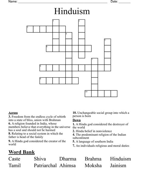 Predominant Language Of Hindu Texts Crossword