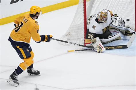 Preds keep thin playoff hopes alive, beating Vegas 3-2 in OT