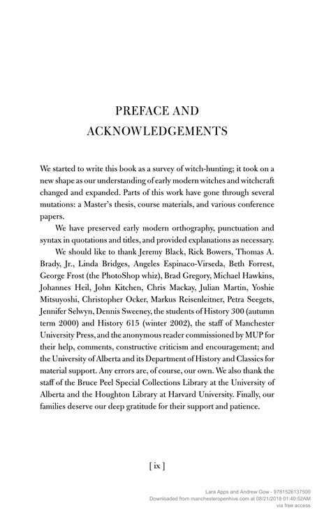 Preface and Acknowledgements Introduction