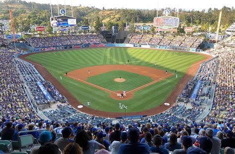 Seat Numbers at Dodger Stadium go from right-to-left. When seated looking at the field, the lowest number seat (typically seat 1) will be on the far right of each section. The majority of the lower level infield seats (1-43 Field and 100-155 Loge) have 8 seats (1-8). The rest of the lower level infield seats (Field 44-50, Field 45-51, Loge 157 ...