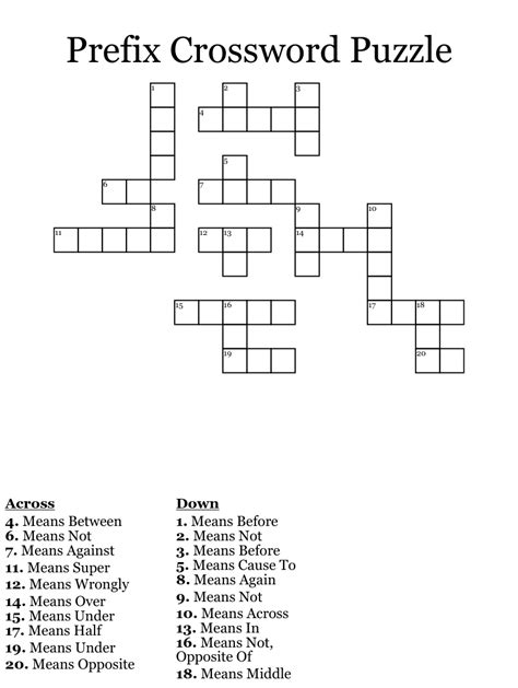 Prefix with gender nyt crossword. So what should you be doing to max out your memory, both now and in the future? Doing those crosswords really is a good place to start, but it’s not your only option. Here are 15 e... 