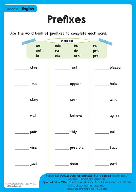 Prefixes and root words K5 Learning Worksheets Library