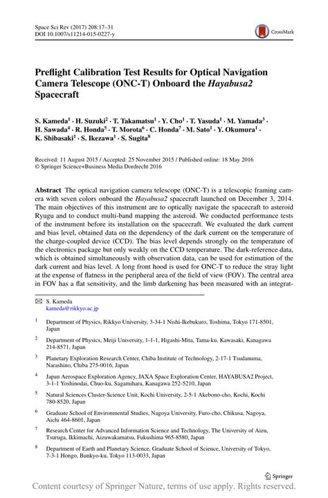 Preflight Calibration Test Results for Optical Navigation ... - Springer