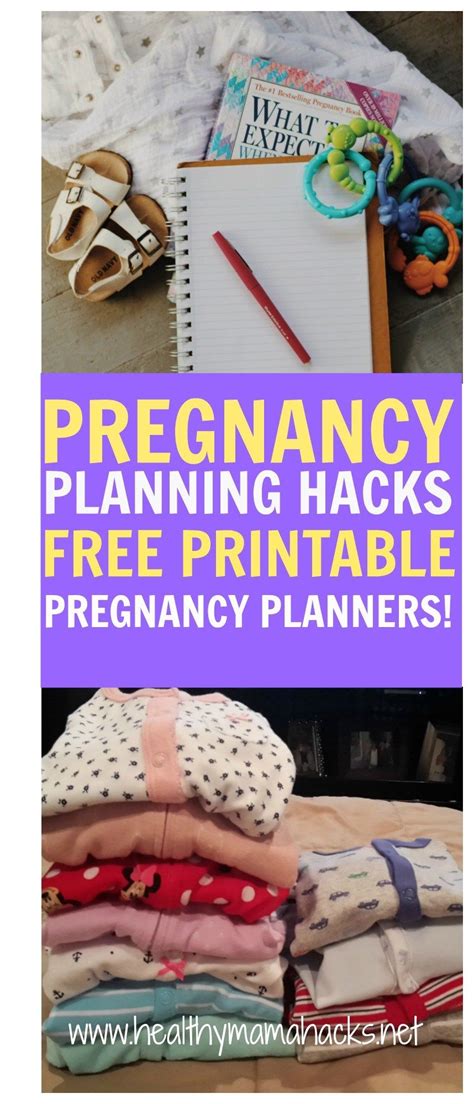 Pregnancy: Planning for Baby - FREE Printables! - Healthy Mama Hacks