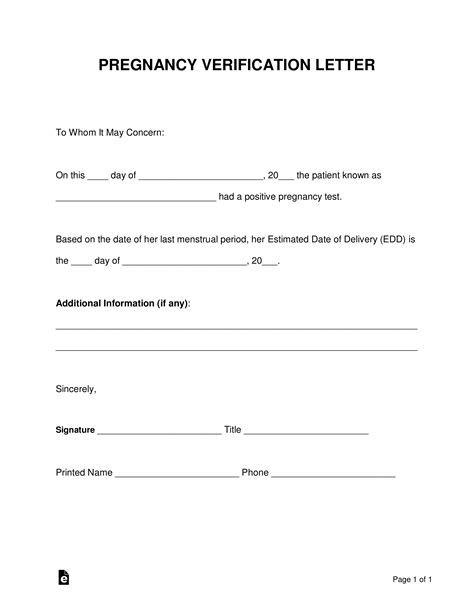 Pregnancy Letter from Doctor Form Fill Out and Sign Printable PDF