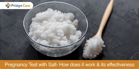 Pregnancy Test with Salt How does it work and its effectiveness