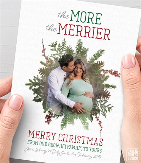 Pregnancy announcement in christmas card. Check out our pregnancy announcement christmas card selection for the very best in unique or custom, handmade pieces from our paper shops. 