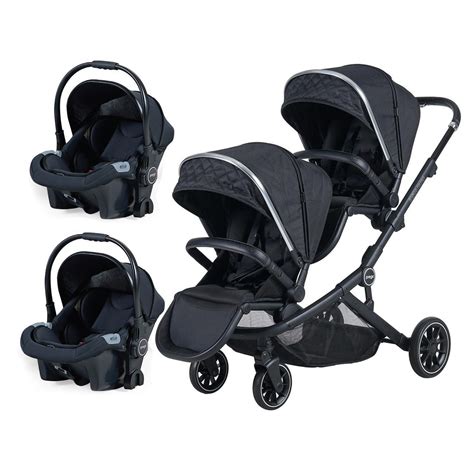 Prego İbiza Plus Travel Sistem İkiz Bebek Arabası 2223 Siyah n11. 
