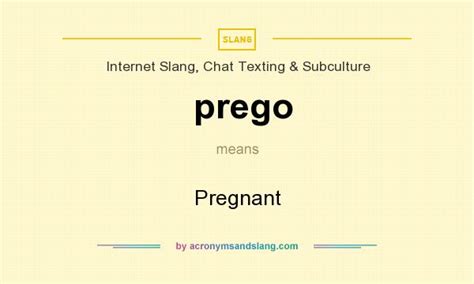 Prego meaning. Things To Know About Prego meaning. 