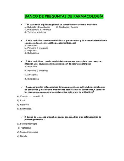 Pregunta del banco de pruebas para farmacología 8ª edición. - Oliver tractor 1250 a service manual.