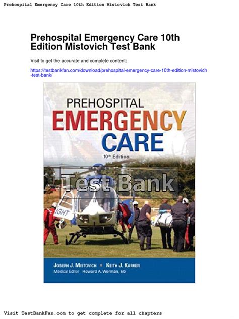 Prehospital Emergency Care 10th Edition Tests