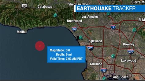Preliminary 3.4 magnitude earthquake strikes near Malibu