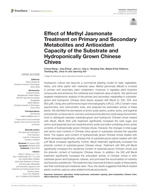 Preliminary Results: Effect of Methyl Jasmonate and Riboflavin ...