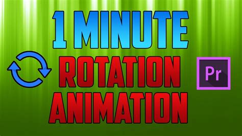 Premiere Pro CC : How to do a Rotate Image Animation - YouTube