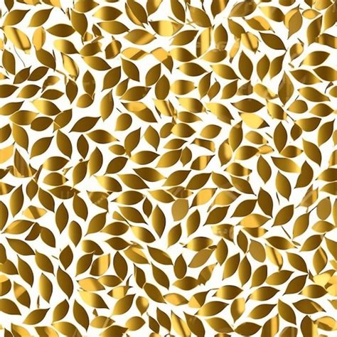 Premium AI Image A close up of a gold leaf pattern with a white