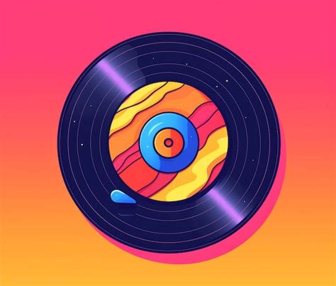 Premium AI Image A record with a blue circle and the word music on it